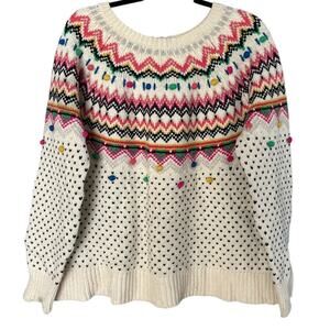 Talbots Multicolor Fair Isle Sweater